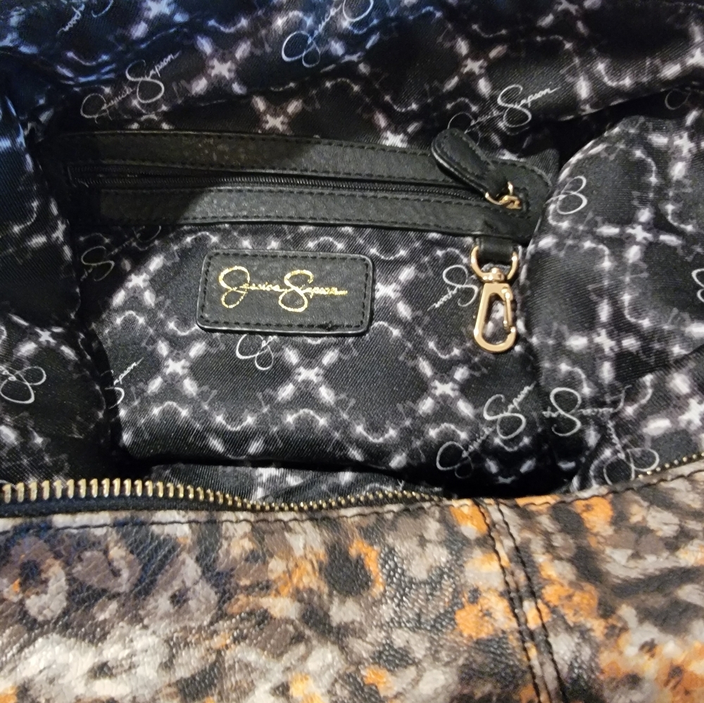 Jessica Simpson Animal Print Bag Hobo Handbag - Picture 5 of 11